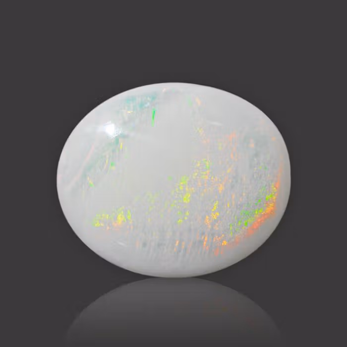 White Opal With Fire - 11.49 Carat