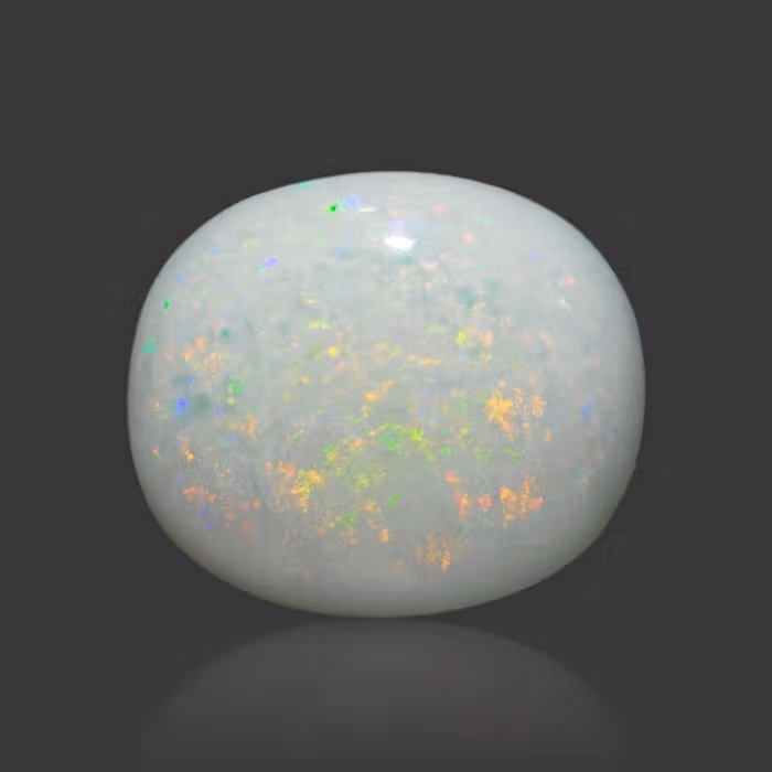 White Opal With Fire - 9.56 Carat